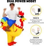 Inflatable Rooster Costume for Adults, Funny Blow-Up Suit