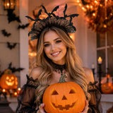 Spider Web Bat Costume Accessory Halloween Headband for Women