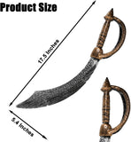2PCS Plastic Pirate Sword, Curved Cutlass Costume Prop