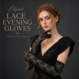 Floral Long Lace Gloves Halloween Costume for Women