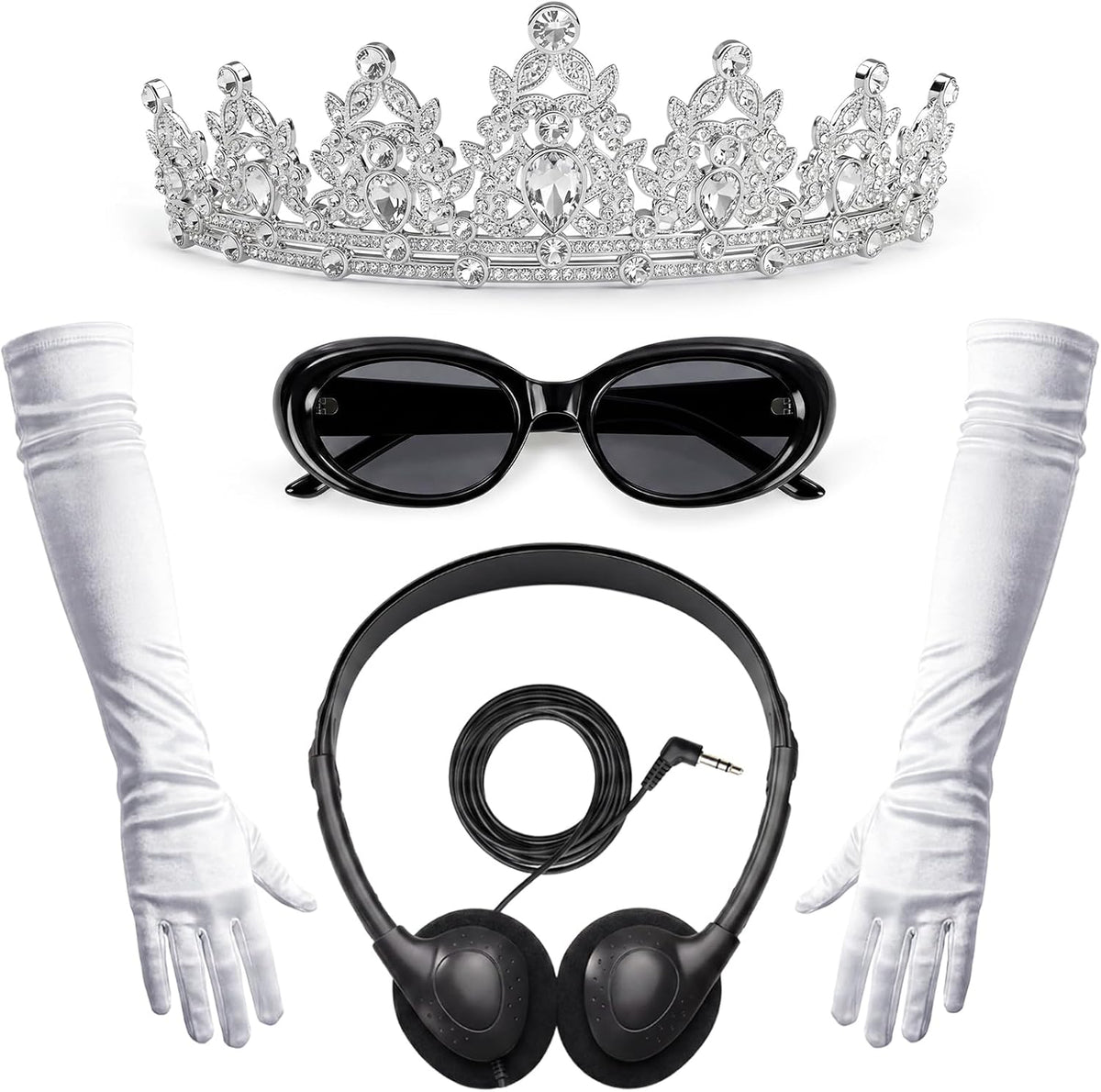 Bridal Princess Costume Accessories Set for Women White