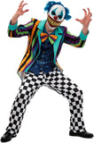 Adult Blue Scary Clown Costume for Men Halloween Horror Cosplay Dress Up Party