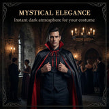 Black Halloween Vampire Costume Cape for Women Men