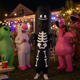 Inflatable Skeleton Tube Man Costume Adults Halloween Blow Up