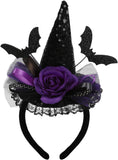Witch Hat Headband for Women, Halloween Costume Accessory