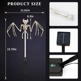 Solar Halloween Outdoor Skull Stake Lights, 8 Modes Remote