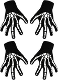 Skeleton Fingerless Gloves for Women Men