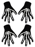 Skeleton Fingerless Gloves for Women Men