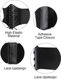 Black Corset Belt for Women, Wide Waist Belt