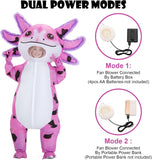 Inflatable Axolotl Costume for Kids, Blow Up Halloween Outfit