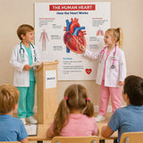 Kids Doctor Costume for Halloween – Medical Scrubs Dress Up Outfit with Lab Coat and Surgical Cap