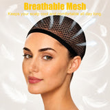 2PCS Black Wig Caps, Breathable Hair Net for Women Non Slip