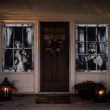 Halloween Decorations Outdoor Scary Curtains 48x31.5in 2 Packs