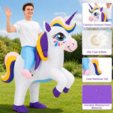 Inflatable Unicorn Costume for Adults, Funny Ride-on Blow Up