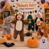 Toddler Brown Monkey Costume for Girls & Boys - 3D Hooded Animal Jumpsuit for Halloween Party