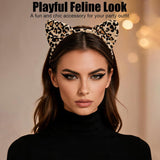 Cat Ears Headband Halloween Costume Accessory for Adult Women