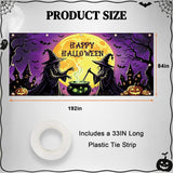 Halloween Garage Door Cover, Witch Cauldron Banner, 7 x 16 Ft