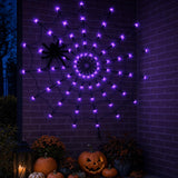4FT Lighted Halloween Decorations Spider Web Lights, Purple