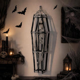 2-Piece Halloween Coffin Cage Skeleton Hanging Decorations