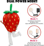Inflatable Strawberry Costume for Adults, Halloween Blow Up