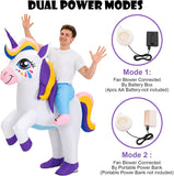 Inflatable Unicorn Costume for Adults, Funny Ride-on Blow Up