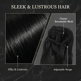 Long Black Wig Witch Costume Accessories Set for Women
