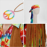 Men's Retro 1960s Hippie Costume for Halloween Party