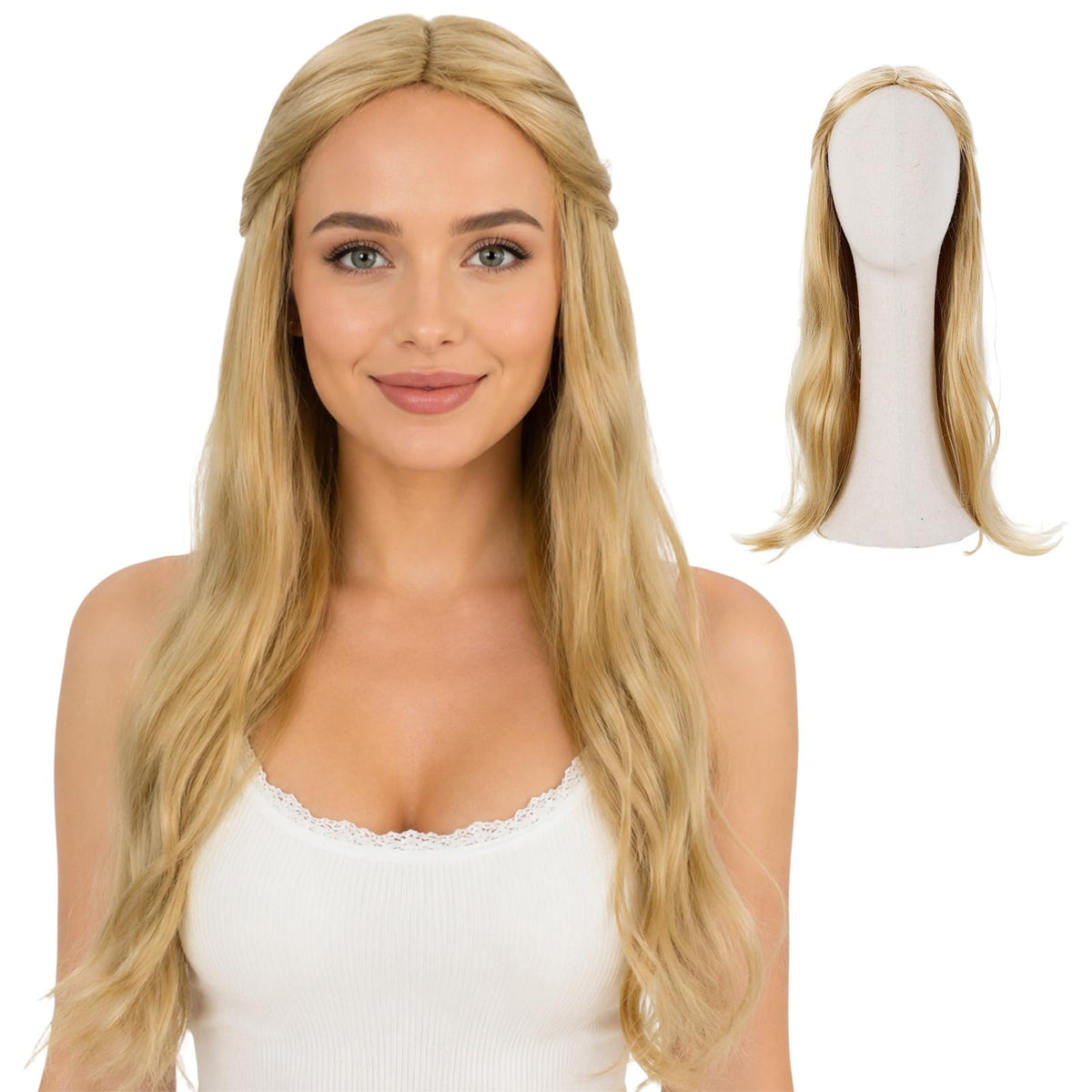 Blonde Long Wavy Elf Wig for Women