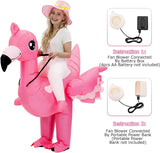 Ride-On Flamingo Inflatable Costume for Adults