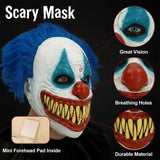 Halloween Mask for Adults, Scary Costume Mask for Halloween Party Cosplay