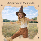 Scarecrow Costume Accessories Set with Hat for Kids, 6 Pieces