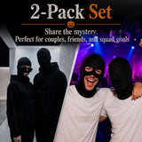 2PCS Halloween Black Hood Mask for Costume Dress-Up