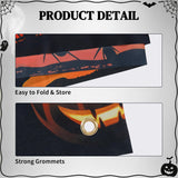 Happy Halloween Banner, Orange Pumpkin Halloween Backdrops