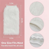 Women’s Furry Leg Warmers, Long Plush Boot Cuffs for Winter, Faux Fur Leg Covers