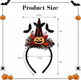Witch Hat Headband for Women, Halloween Costume Accessory