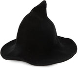 Witch Hat for Women, Distressed Gray, Polyester, One Size, Halloween Cosplay Costume Accessory