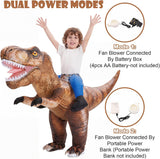 Inflatable T-Rex Costume for Kids, Funny Blow Up Ride-on Dino