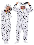 Adult Dalmatian Onesie Costume - 3D Hooded Animal One-Piece Pajama for Halloween Men Women