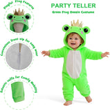 Toddler Frog Costume for Girls & Boys - 3D Hooded Animal Jumpsuit for Halloween Party