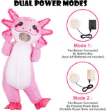 Inflatable Axolotl Costume for Kids, Blow Up Halloween Outfit