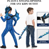 Kids Evil Dragon Halloween Costume, Boys Dragon Dress Up Outfit with Mask, Wings & Bodysuit