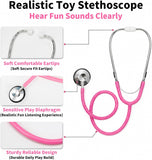Kids Doctor Costume for Halloween – Medical Scrubs Dress Up Outfit with Lab Coat and Surgical Cap
