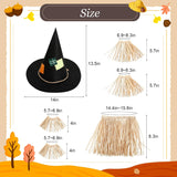 Scarecrow Costume Accessories Set with Hat for Kids, 6 Pieces