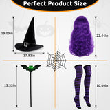 Halloween Black Witch Costume Accessories Set