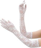 Floral Long Lace Gloves Halloween Costume for Women