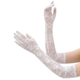 Floral Long Lace Gloves Halloween Costume for Women