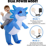 Inflatable Axolotl Costume Kids, Funny Ride-on Blow Up Outfit