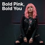 Short Pink Bob Wavy Wig with Bangs for Women