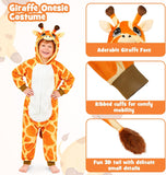 Kids Giraffe Costume for Girls & Boys - 3D Hooded Animal Jumpsuit Costume for Halloween Party