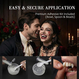 6-Pairs of Vampire Teeth, 6 Size Fangs Set for Adults